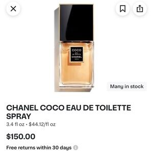 CHANEL Coco Eau de Toilette in Black and Gold